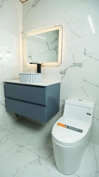 Combo Tủ Lavabo xanh 2 cửa kéo Nhựa PVC Cao Cấp TLVB037