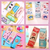 Combo túi bút và bút cute