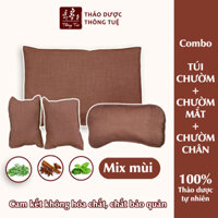 Combo Túi chườm đa năng + Chườm mắt + Chườm bàn chân Thông Tuệ - MIX MÙI HƯƠNG