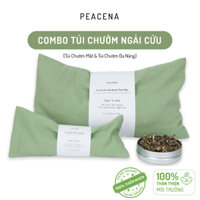 Combo túi chườm thảo mộc NGẢI CỨU Tây Bắc giảm đau bụng kinh, giảm đau cổ vai gáy, giảm nhức mắt chỉ 15 phút | Peacena