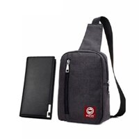 Combo Túi Messenger Thời Trang + Ví Da Nam Thanh Lịch HARAS- HRS147VS003