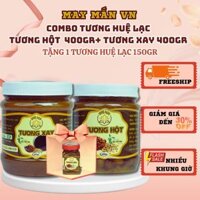 Combo Tương Huệ Lạc - 1 Tương hột 400gr  + 1 Tương Xay 400gr( Quà tặng Tương 150gr)