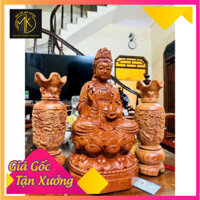 Combo tượng + lộc bình gỗ thơmgỗ đá kích tấc 40-20