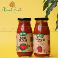 COMBO TƯƠNG ỚT TƯƠNG CÀ CHO BÉ SPICO 260G CHILI SAUCE&KETCHUP FOR KID - Cay tối giản - Thơm hấp dẫn - Sánh mịn
