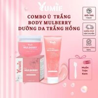 Combo Ủ Trắng Mulberry & Kem Body Mulberry, Ủ Trắng Dâu Tằm và Body Dâu Tằm hỗ trợ dưỡng sáng hồng da - Kem Body Yumie