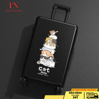 [COMBO VALI 20+24 inch] Vali Du Lịch Hình In UV Sắc Nét Không Bong Tróc Chất Liệu Nhựa PC+ABS