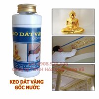 Combo vật liệu dát vàng 24k kèm đủ keo và phụ kiện dùng cho dát vàng hoa quả, thạch cao, giấy, đồ da