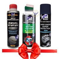 COMBO vệ sinh dầu nhớt + vệ sinh hệ thống nhiên liệu máy dầu + nano bảo vệ động cơ xe ô tô Bluechem