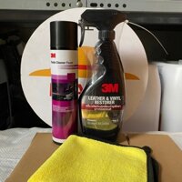 Combo vệ sinh nội thất ô tô 3M và dưỡng bóng nội thất ô tô 3M Thái: vệ sinh ghế da ô tô, dưỡng bóng ghế da và nhựa taplo
