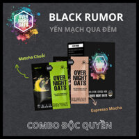 Combo Vị Độc Quyền - Hộp Mix 2 Vị Yến Mạch Qua Đêm BLACK RUMOR: Cà Phê, Matcha Chuối (50g x 12gói)