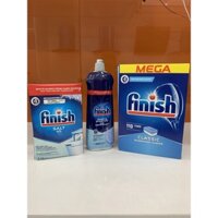 Combo Viên rửa bát Finish 100 viên + Dầu bóng 750ml + Muối rửa 1.5kg - Hàng chính hãng Đức