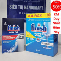 combo viên rửa bát finish 100 V + muối rửa bát Finish 1.5kg