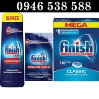 Combo Viên rửa bát Finish 110V + Muối Finish 1.2kg + Nước làm bóng Finish 750ml