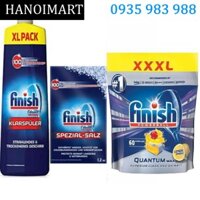 Combo Viên rửa bát Finish 60V + Muối Finish 1.2kg + Nước làm bóng bát Finish 750ml00 - HANOIMART