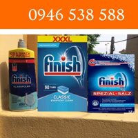 Combo Viên rửa bát Finish classic 90v + Muối rửa bát Finish 1.2kg + Nước làm bóng finish 1150ml