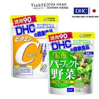 COMBO Viên uống DHC Giảm Nóng Trong - Sáng Da 90 Ngày (Rau Củ & Vitamin C)