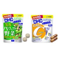 COMBO Viên Uống DHC Vitamin C - Rau Củ Nhật Bản Sáng Da, Giảm Nóng Trong 90 Ngày