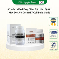 Combo Viên Uống Giảm Cân Hàn Quốc Max Diet Và Derma87 Cell Belly Genie Dành Cho Cơ Địa Khó Giảm Cân Và Giảm Cân Hiệu Quả