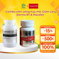 Combo Viên Uống Giảm Cân Hàn Quốc Max Diet Và Derma87 Hàn Quốc Samsung Pharm Dành Cho Cơ Địa Khó Giảm Cân