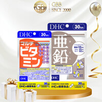Combo Viên Uống Kẽm DHC (30 viên) và DHC Multi Vitamins (30 viên) bổ sung kẽm và 12 loại vitamin cho cơ thể