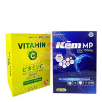COMBO Viên uống Kẽm MP Zinc & Vitamin C  60 viên hỗ trợ da mụn,viên kẽm [ CHÍNH HÃNG]  Kẽm MP