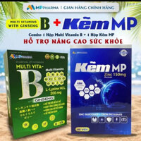 Combo Viên uống MP hỗ trợ ăn ngon ,tăng sức đề kháhg (kẽm zinc ,vitamin B ) Kẽm MP hộp 60 viên
