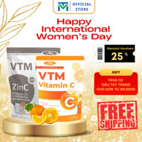 Combo Viên uống VTM giảm mụn mờ thâm, gấp đôi đề kháng - tăng cường miễn dịch( VTM Vitamin C và VTM Kẽm ZinC) - 30 ngày