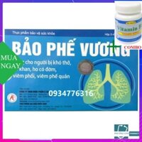 Combo Vitamin B1 chai 100 viên+ Bảo Phế Vương dành cho người khó thở, viêm phổi, viêm phế quản, hộp 20 viên