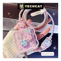 COMBO Vỏ bọc bảo vệ cáp sạc cốc sạc 20W/18W Iphone Stick NGÔI SAO - TechCat Store