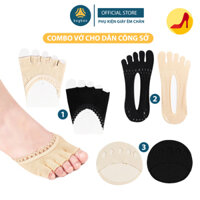 Combo vớ cao gót, vớ lười, đệm êm bàn chân cho người thường xuyên mang giày cao gót - Buybox - BBPK284BBPK287BBPK339 - Màu Đen