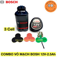 Combo vỏ mạch Bosch 12V-2.5Ah đóng 3cell (DIY633)