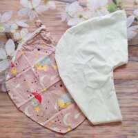 Combo vỏ + ruột gối chữ C cho bé bú GVmama vải cotton lụa mát mịn