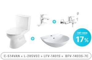 Combo vòi chậu LFV - 1401S + sen tắm BFV - 1403S - 7C