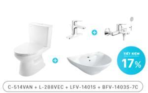 Combo vòi chậu LFV - 1401S + sen tắm BFV - 1403S - 7C