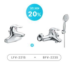 Combo vòi chậu + sen tắm Inax LFV-221S + BFV-223S