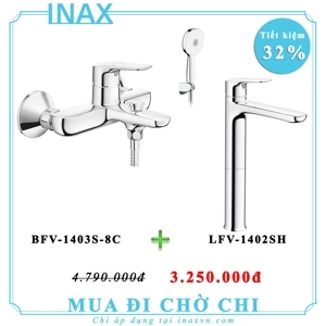 Combo vòi chậu + sen tắm INAX LFV-1402SH + BFV-1403S-8C