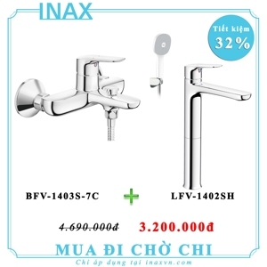 Combo vòi chậu + sen tắm INAX LFV-1402SH + BFV-1403S-7C