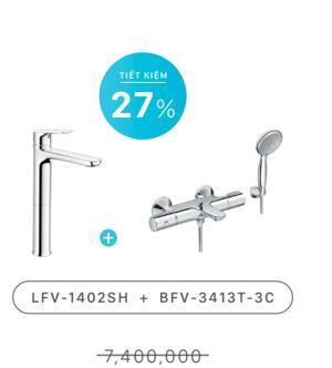 Combo vòi chậu + sen tắm LFV-1402SH+BFV-3413T-3C