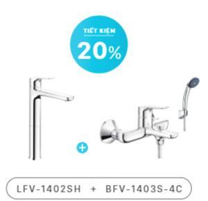 Combo vòi sen tắm inax BFV-1403S-4C + LFV-1402SH