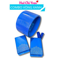 Combo Vòng Tập Yoga bản to 20cm, 2 gạch in hoa văn, 1 dây cotton 1m8 hỗ trợ tập Yoga