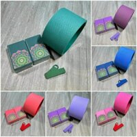 Combo Vòng Tập Yoga bản TO 20cm, 2 gạch in hoa văn mandala hãng LOUIS YOGA , 1 dây cotton 1m8 hỗ trợ tập Yoga louis