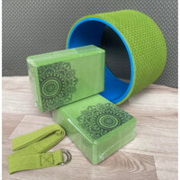 COMBO vòng yoga 20cm - gạch tập yoga - dây hỗ trợ yoga