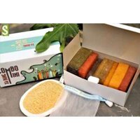 Combo Vụn Xà Bông Mini 500gr tặng kèm bông tắm xơ mướp, 2 túi tạo bọt