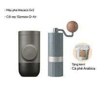 Combo Wacaco Minipresso GR2 và cối xay cà phê 1Zpresso Q-Air | Tặng kèm cà phê Arabica