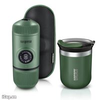 Combo Wacaco Nanopresso Moss Green + Cốc giữ nhiệt Octaroma Classico Pomona Green 180ml