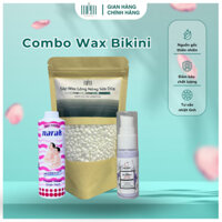 Combo Wax Bikini MỀM WAXING Sáp Sữa Dừa 200g, Phấn Rôm Narak 25g, Kem Dưỡng Da Sau Wax 20ml Giúp Da Mịn Màng Sạch Lông