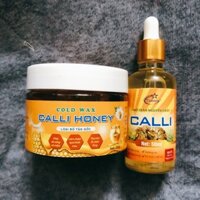 Combo wax lông nách an lành bikini ria mép Calli Honey tặng 50 tờ giấy wax lông + 2 que wax - WCH