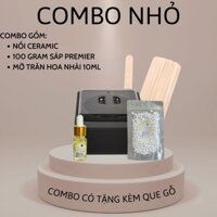 COMBO WAXING -  NỒI CHỐNG DÍNH KÈM 100G SÁP MO TRAN HOA NHÀI - TẶNG KÈM QUE WAX- WAXING  - MIN WAXING - CẦN THƠ