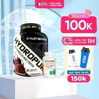Combo Whey Hydropure 4.5lbs + Bronson Vitamin D3 K2 MK7 120 viên bảo vệ xương khớp, tăng cơ giảm mỡ chính hãng