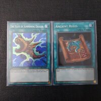 Combo x 2 lá bài The Flute of Summoning Dragon - LCKC-EN027, Ancient Rules - LCKC-EN039- Secret Rare 1st Edition